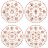 Conj. 4 Pratos Sobremesa Exotic Vibes TANGERINE